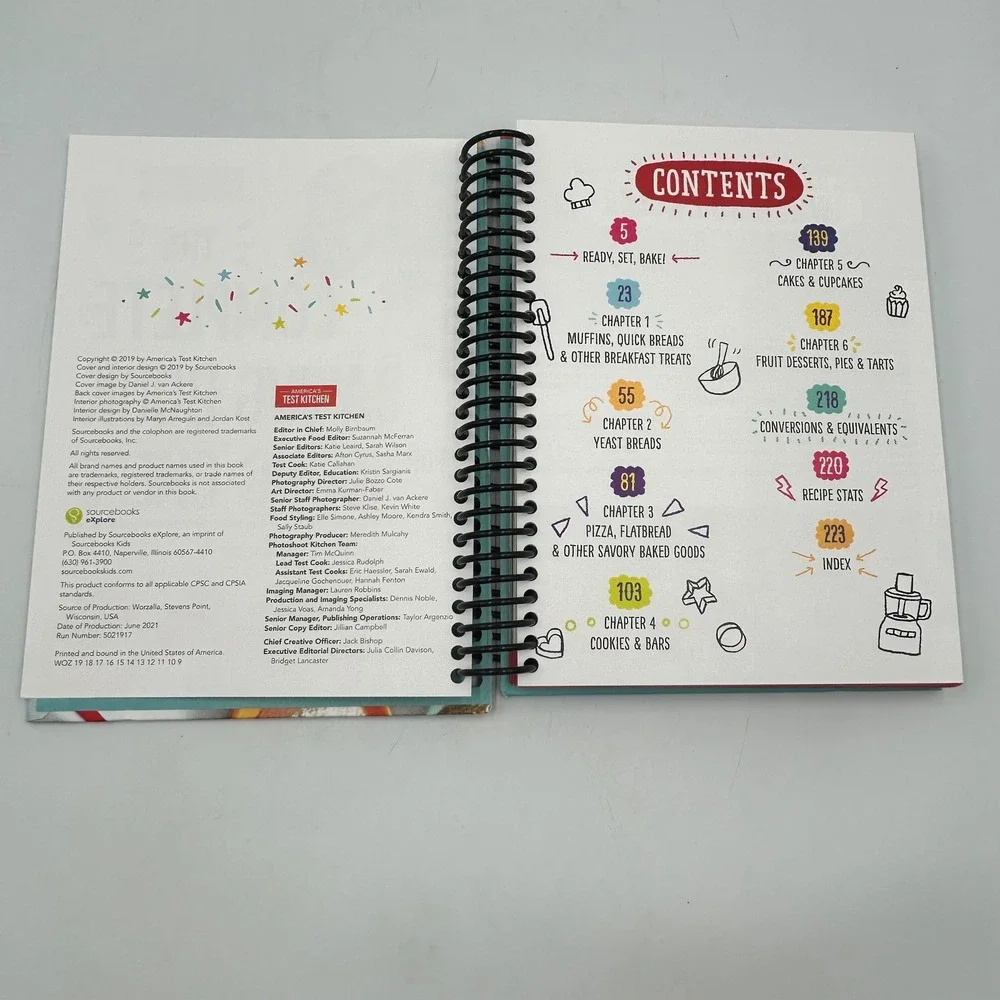 America's Test Kitchen Baking Book Spiral Bound EUC